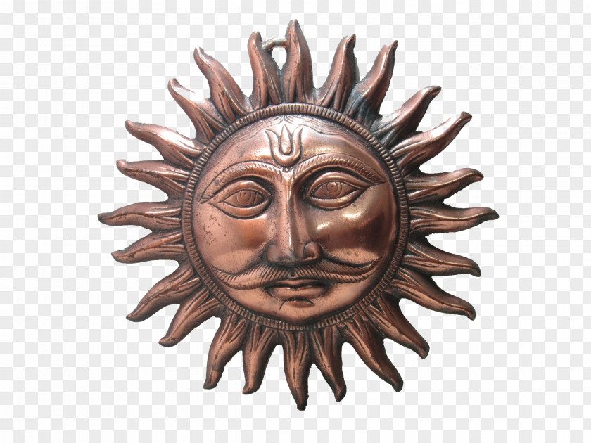 Bronze Face The Sun Copper Surya PNG