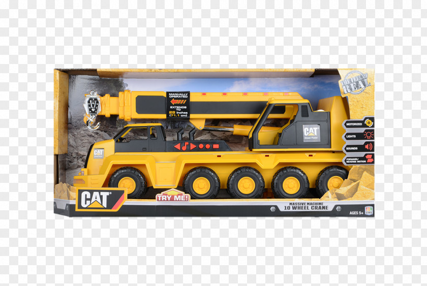 Cat Caterpillar Inc. Crane Machine Play And Toys PNG