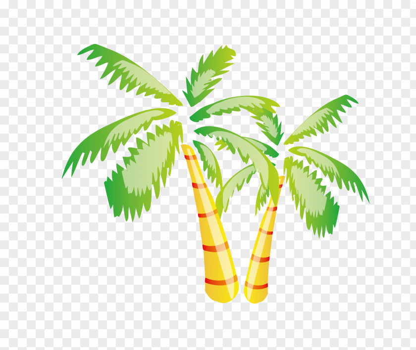 Coconut Tree Beach Euclidean Vector Download PNG