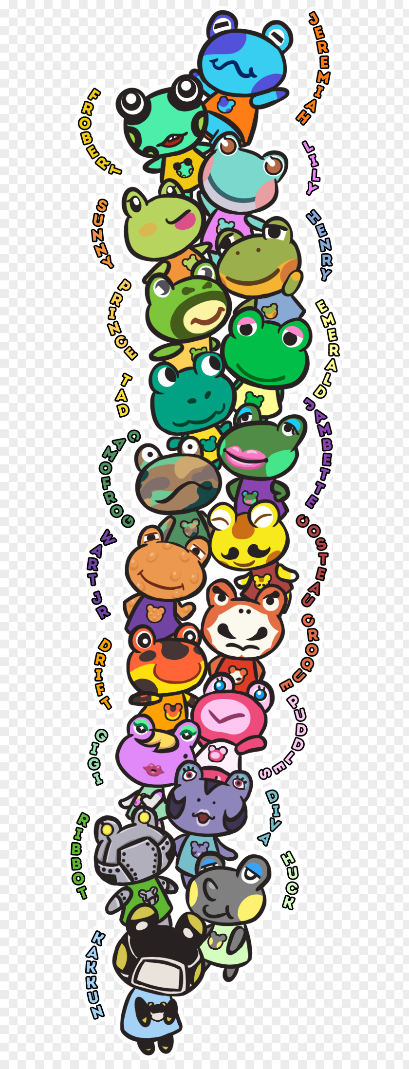 Frog Animal Crossing: New Leaf Rainbow Frogs Video Games Nintendo PNG