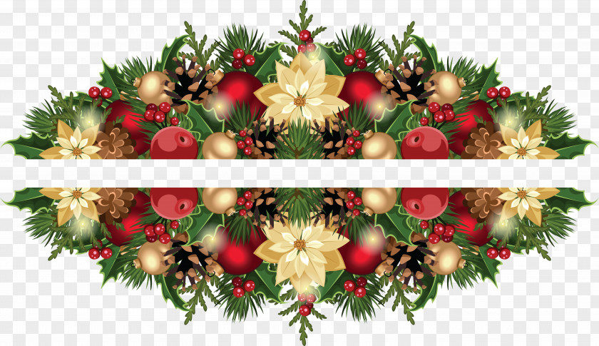 New Year Christmas Decoration Card Clip Art PNG