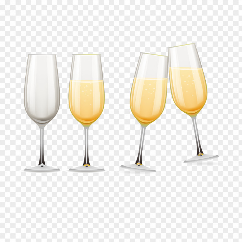 Vector Champagne White Wine Glass PNG