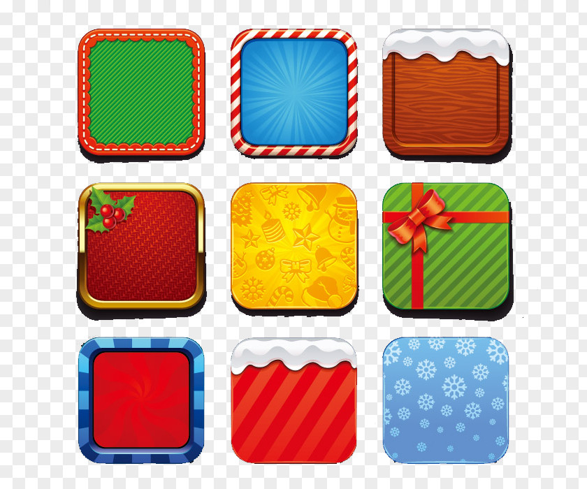 Wind APP Texture Christmas Icon Vector Material Color PNG