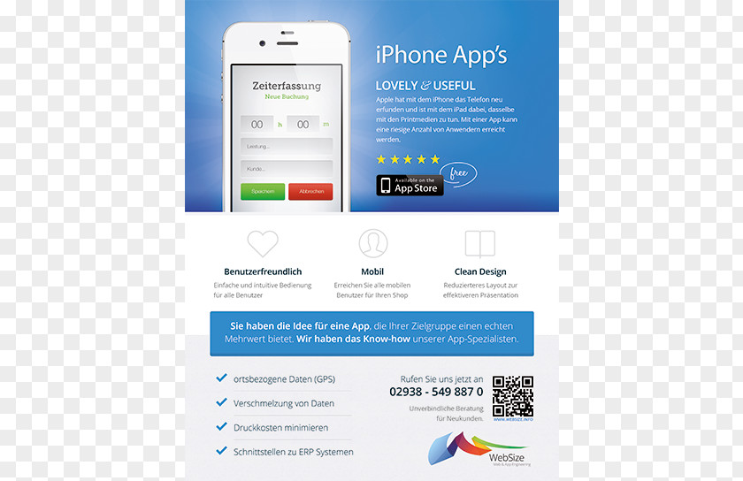 Apps Flyer Web Page Design Makro-Media Webentwicklung & PNG