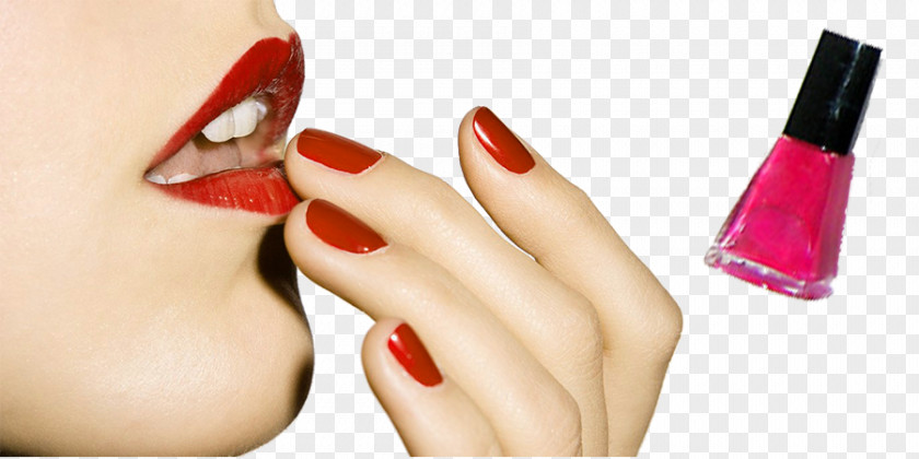 Beautiful Models And Nail Polish Lipstick Red Lip Gloss Henna PNG