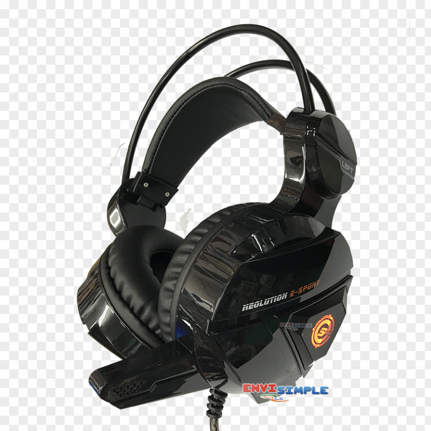 Gaming Headset White Orange Headphones Product Design Audio PNG