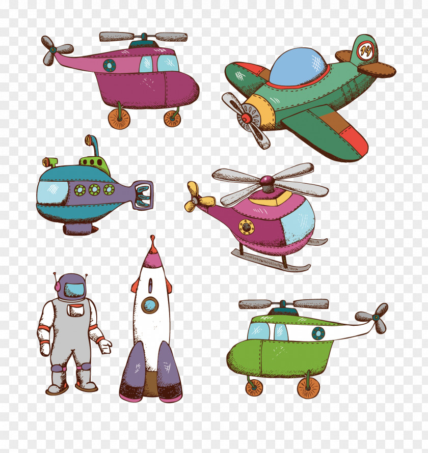 Helicopter Aircraft Rocket Vector Material Airplane Illustration PNG