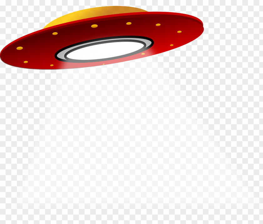 Red UFO Material Vector Euclidean Unidentified Flying Object Cartoon PNG