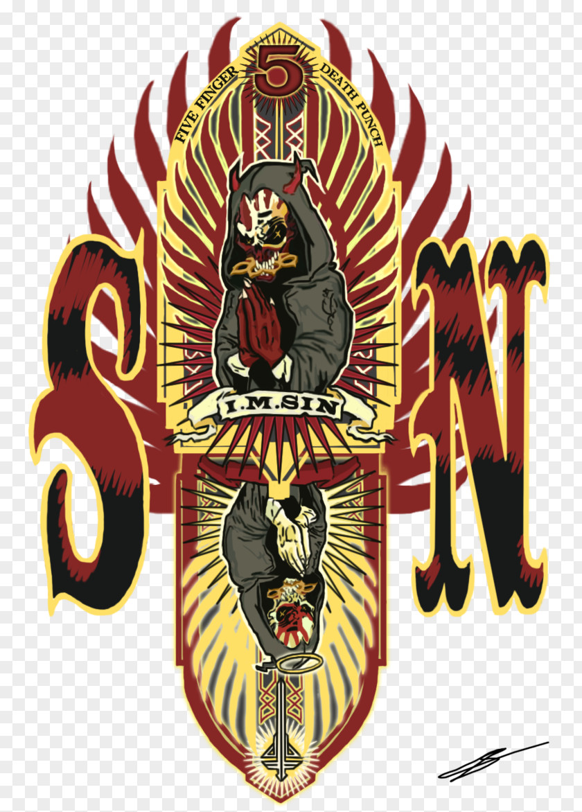 Five Finger Death Punch Logo Badge PNG