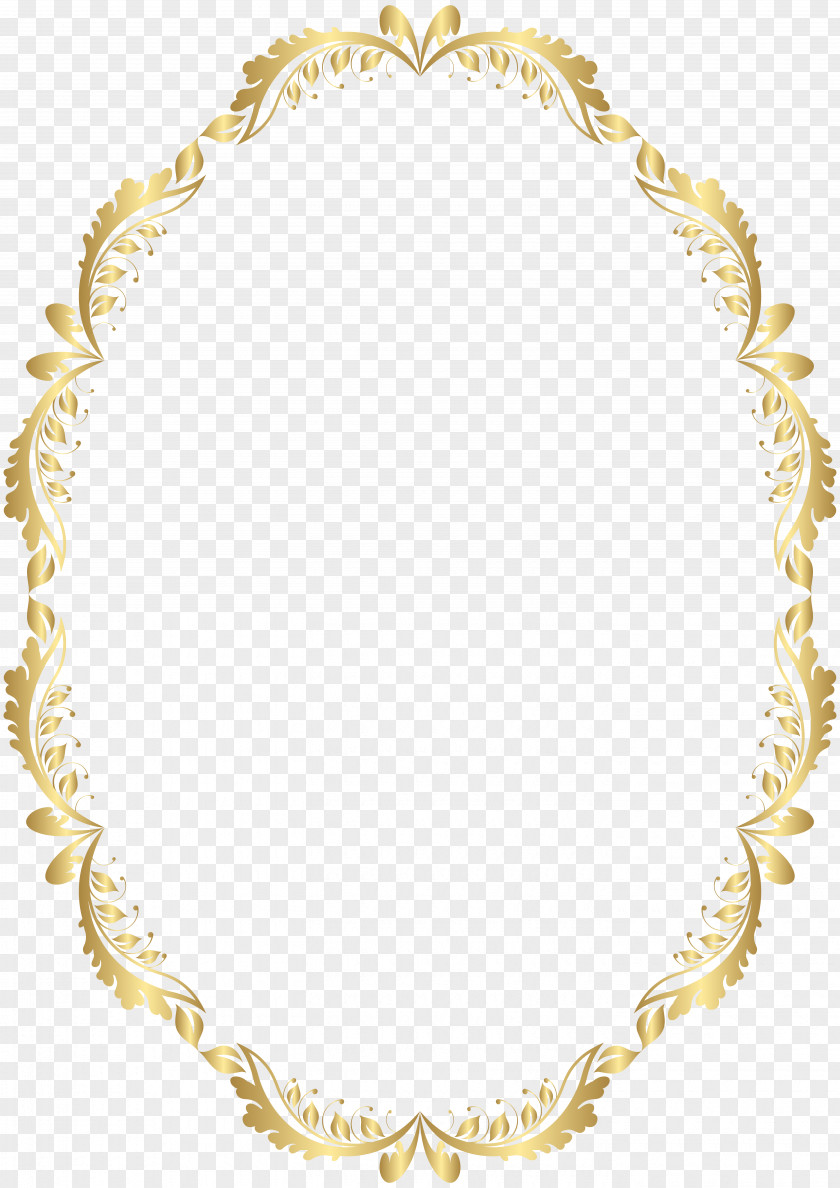 Golden Oval Border Transparent Clip Art Picture Frame PNG