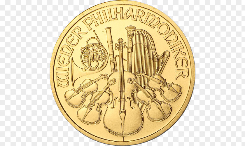 Gold Austrian Silver Vienna Philharmonic Canadian Maple Leaf Bullion Coin PNG