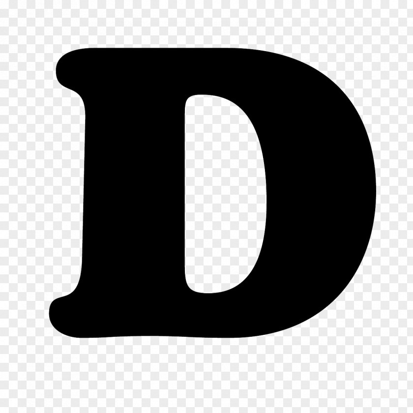 Letter D Brand Black And White Font PNG