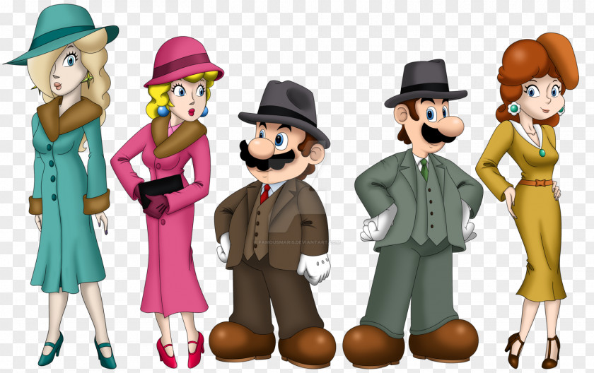 Luigi Super Mario Bros. Crossover Rosalina Art PNG