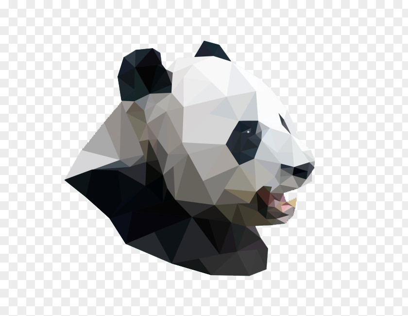 Masek Panda Giant Polygon Geometry Clip Art PNG