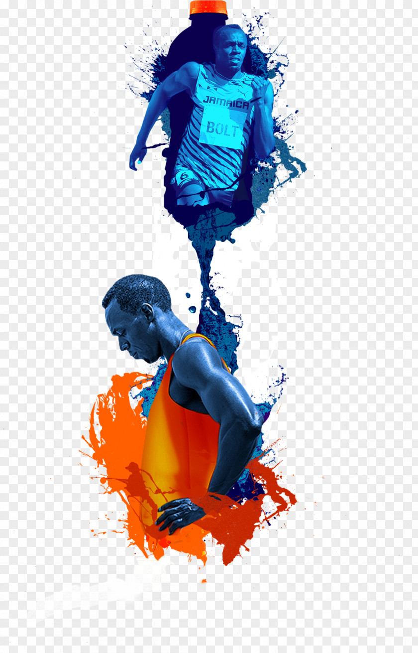 Usain Bolt Art Graphic Design Desktop Wallpaper PNG