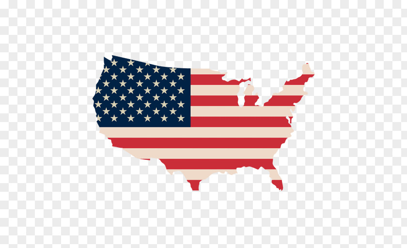 American Flag Of The United States Map PNG