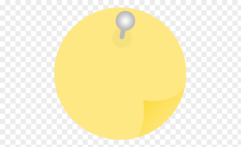 App Stickies Material Sphere Yellow PNG
