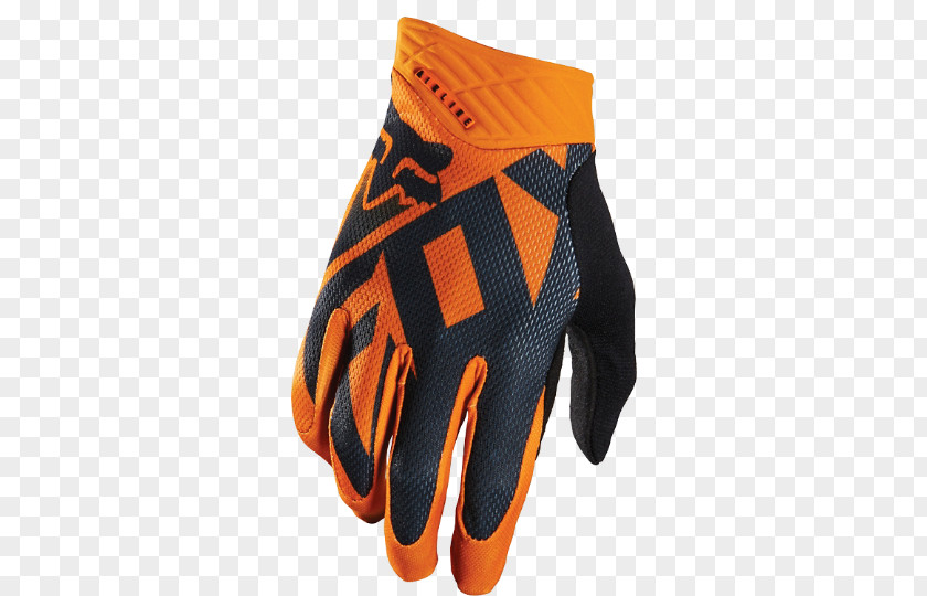 Orange Glove Fox Racing Blue Bicycle PNG