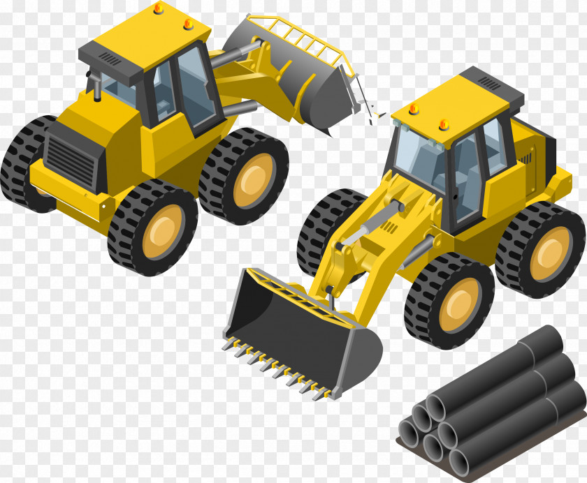 Vector Material Traffic Engineering Machinery Bulldozers Machine Architectural PNG