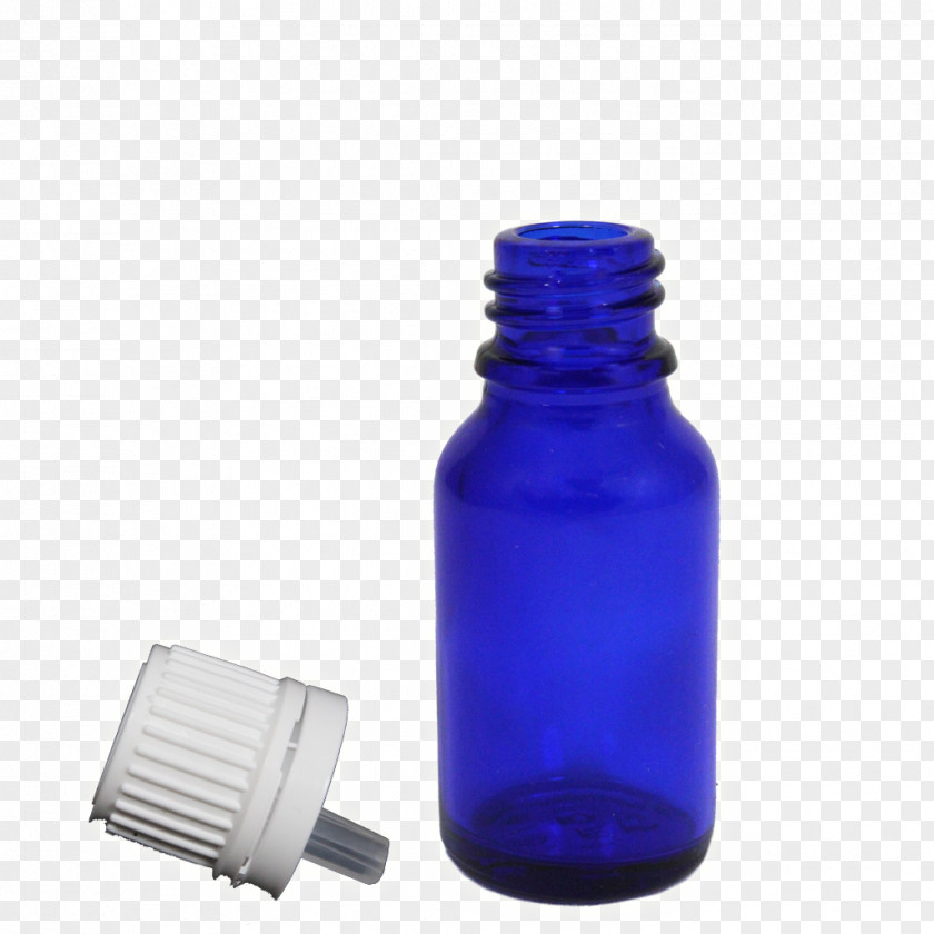 Dropper Bottle Glass Plastic Blue PNG