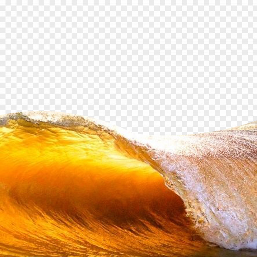 Golden Water Wind Wave Sea Ocean PNG