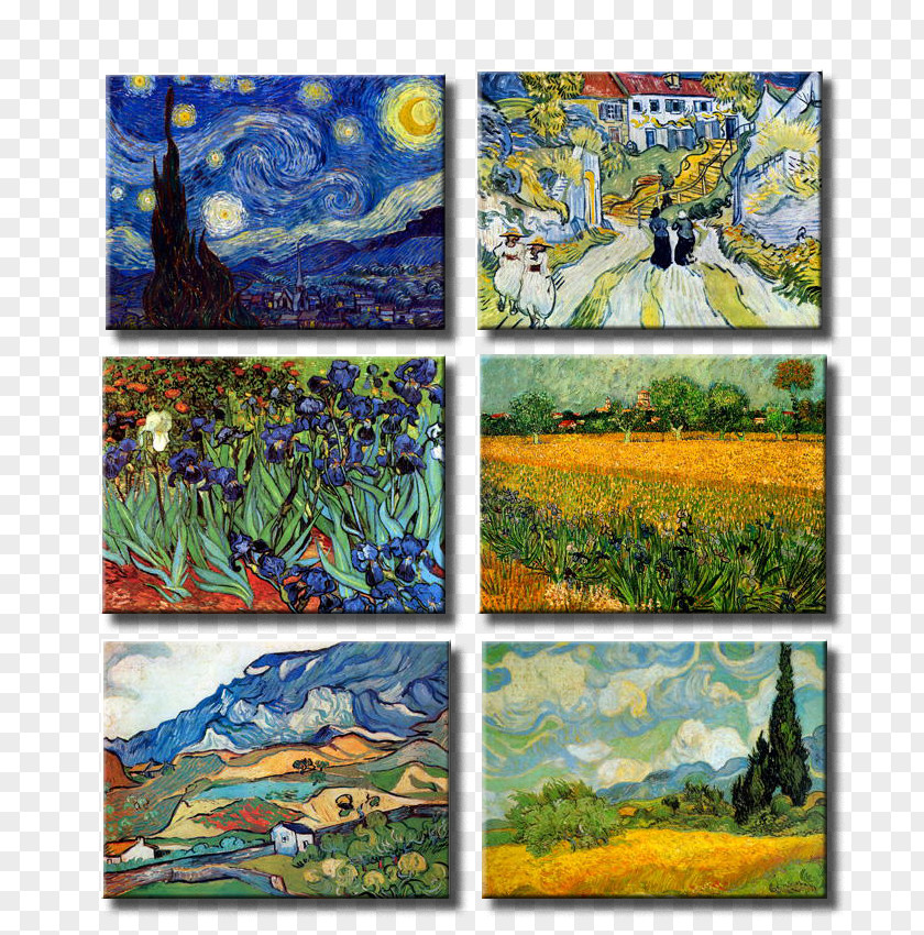 Vincent Van Gogh Alpilles The Starry Night Painting Modern Art PNG
