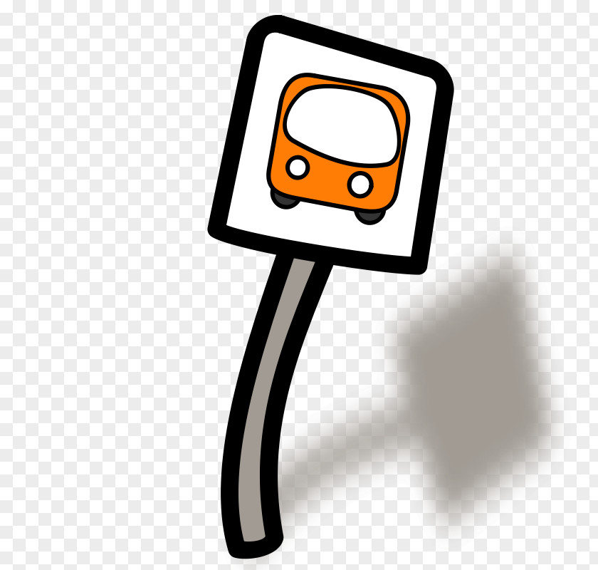 Cartoon Bus Stop Sign School Traffic Laws Clip Art PNG