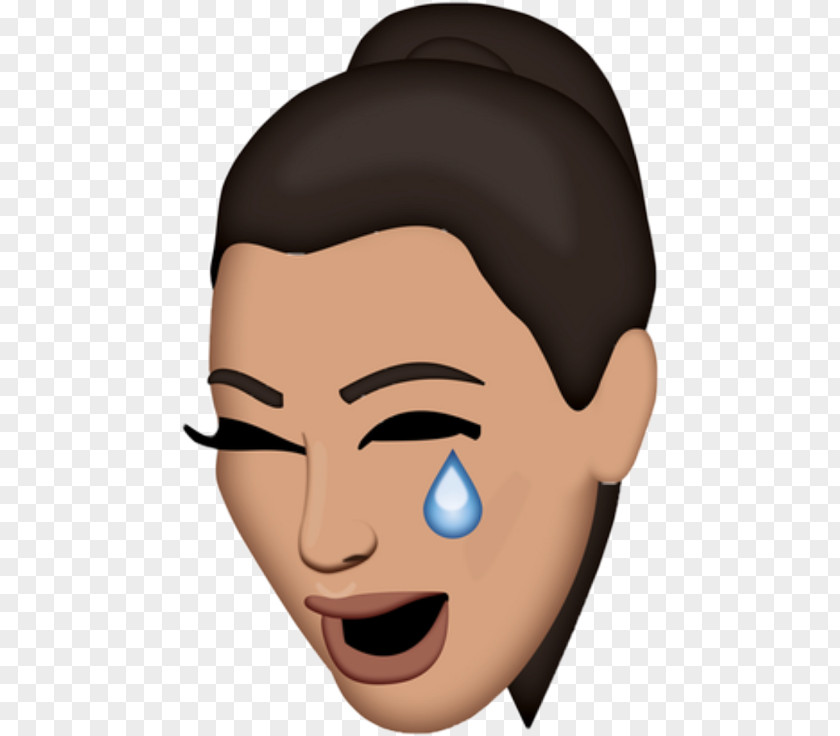 Emoji Kim Kardashian: Hollywood Keeping Up With The Kardashians Face Tears Of Joy PNG