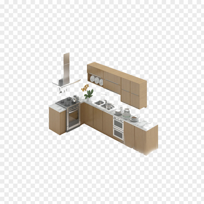 3D Kitchen Computer Graphics Modeling Interior Design Services PNG