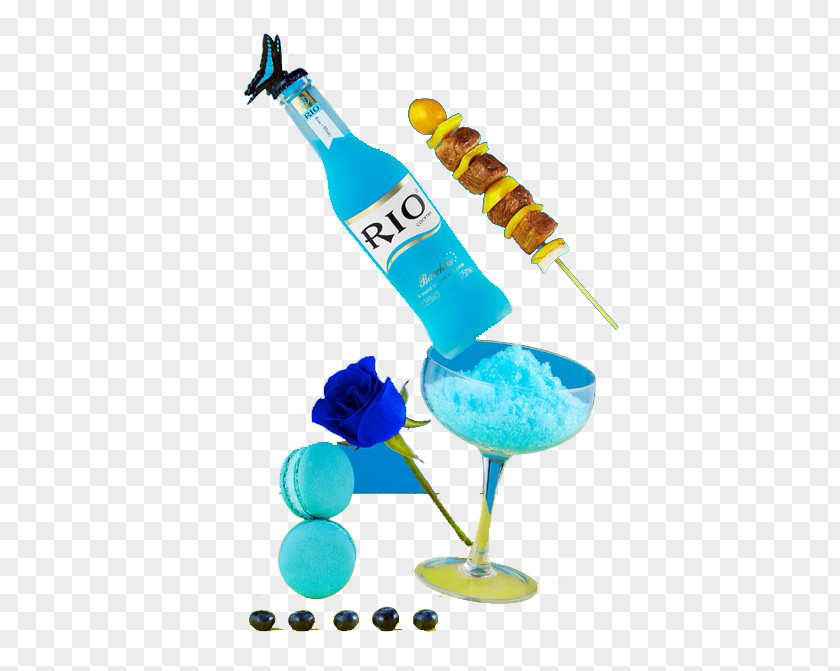 Blue Bottle Drawing PNG