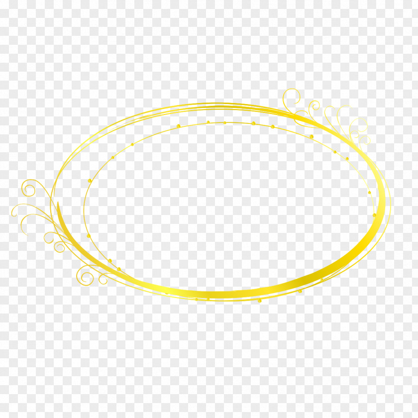 Gold Title Frame Yellow Circle Material Bangle PNG