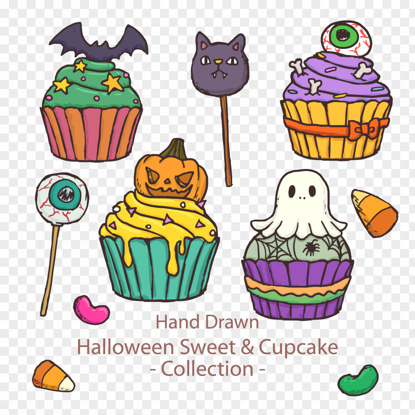 Halloween Horror Ingredients Cake Cupcake Muffin PNG