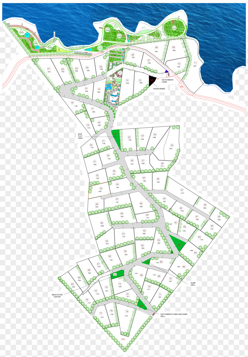 Line Urban Design Map PNG