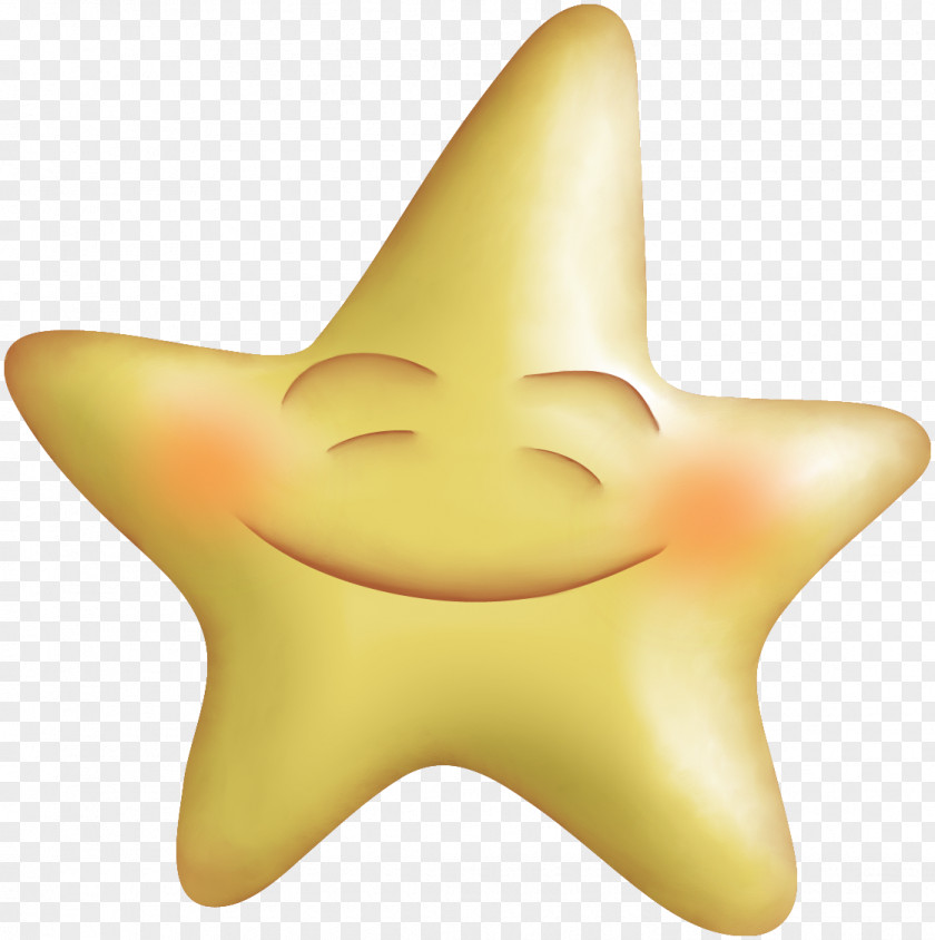Star Yellow Starfish Nose PNG