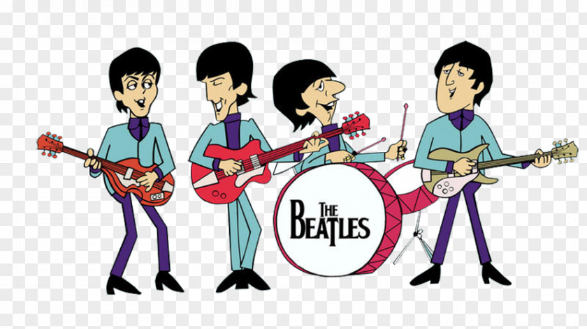 Cartoon Rock Band Picture The Beatles Drive My Car Song Love Album PNG