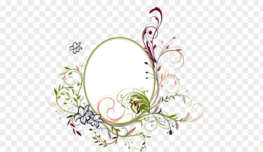 Creative Man Vine Round Frame Illustration PNG