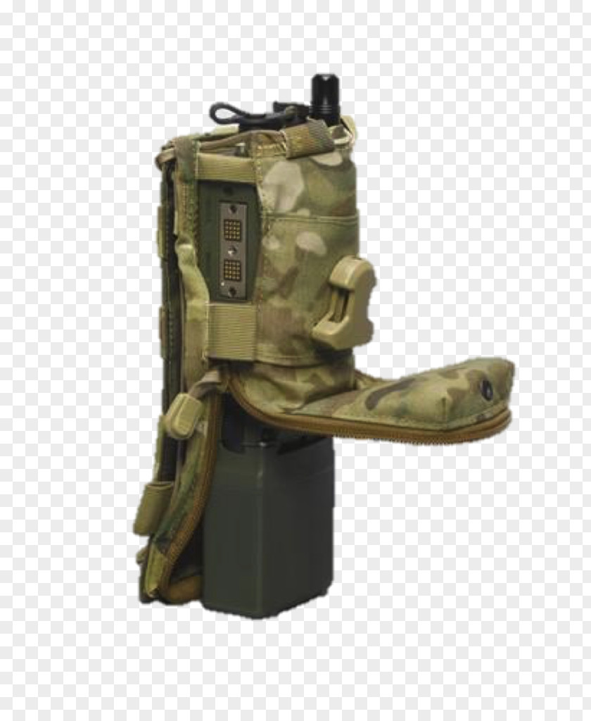 Drop Down MultiCam Coyote Brown AN/PRC-152 Military Backpack PNG