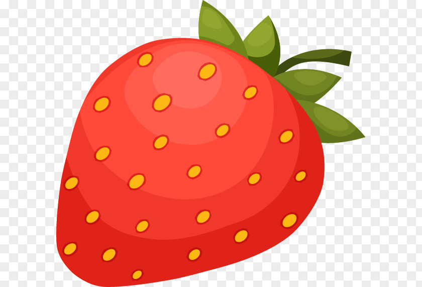 Hand Painted Red Strawberry Trim Amorodo Clip Art PNG
