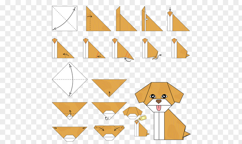 Puppy Origami Paper Super Simple Modular PNG