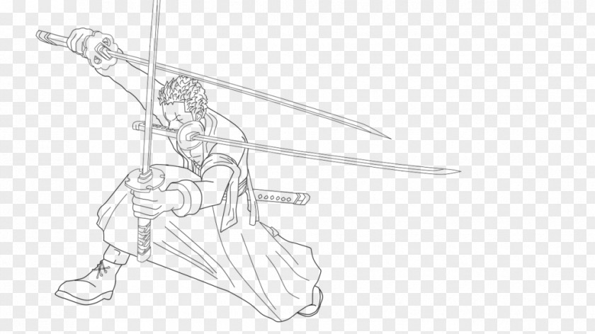 Sword Line Art Cartoon Sketch PNG