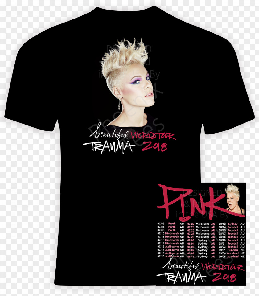 Long Sleeve Beautiful Trauma World Tour Concert T-shirt PNG