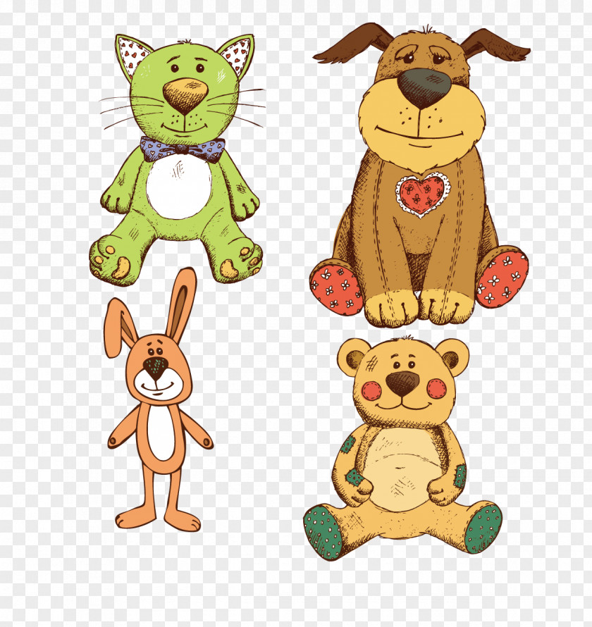 Plush Toys Vector Material Dog Child Toy Cartoon PNG