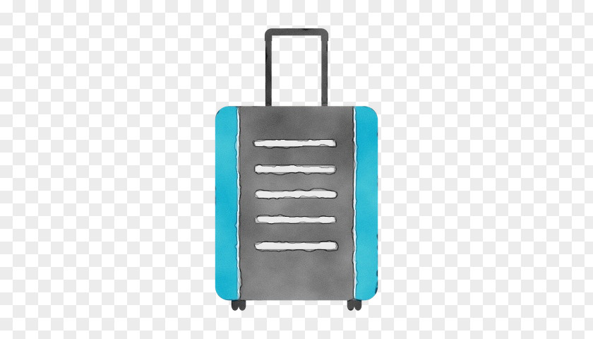 Rectangle Hand Luggage Turquoise Aqua Suitcase Teal PNG