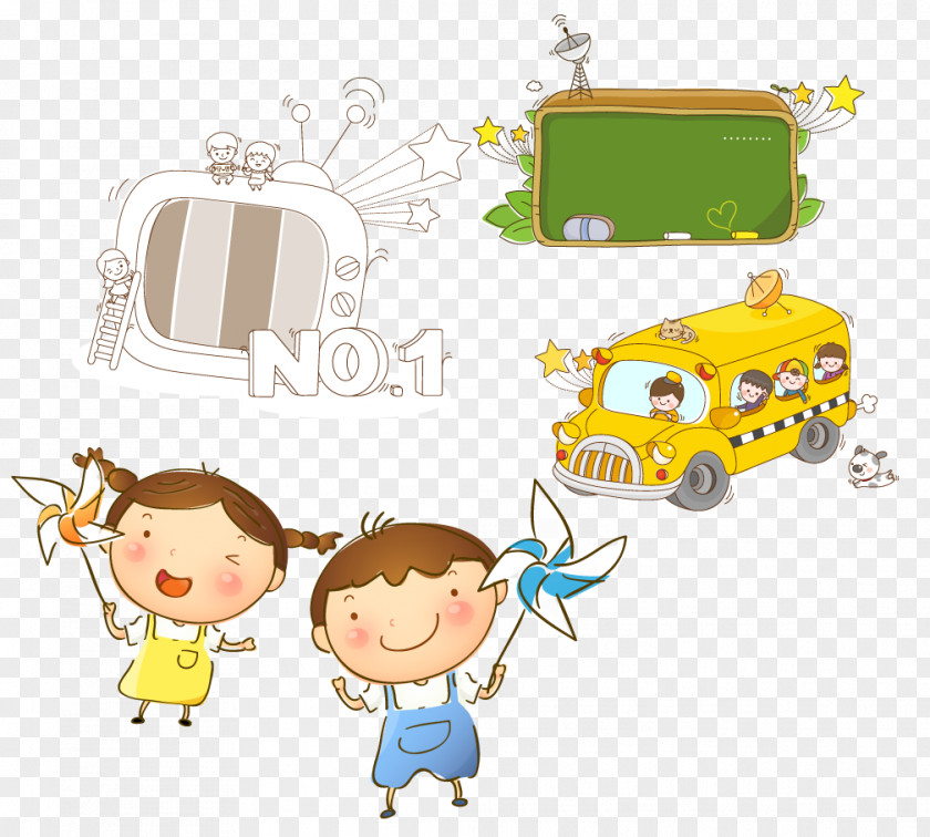 Students Go To School Student Child Cartoon PNG