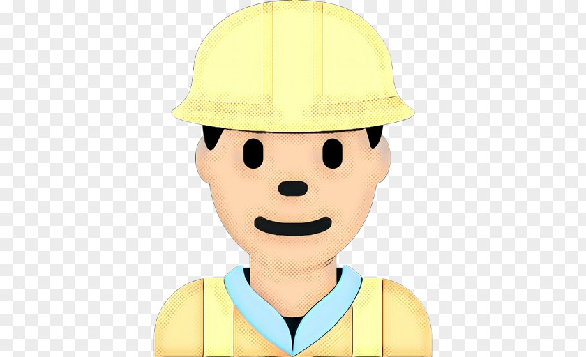 Cap Construction Worker Retro Background PNG