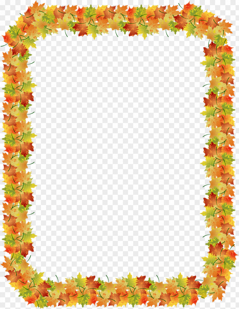 Fall Borders Cliparts Autumn Leaf Color Clip Art PNG
