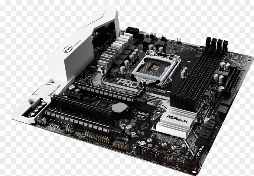Intel MicroATX LGA 1151 ASRock B250M Pro4 Motherboard PNG