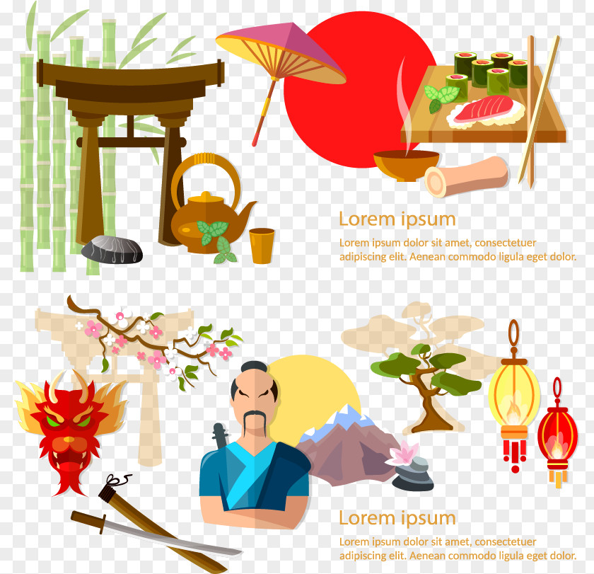 Japan Banner Creative Element Vector Material Web Advertising PNG