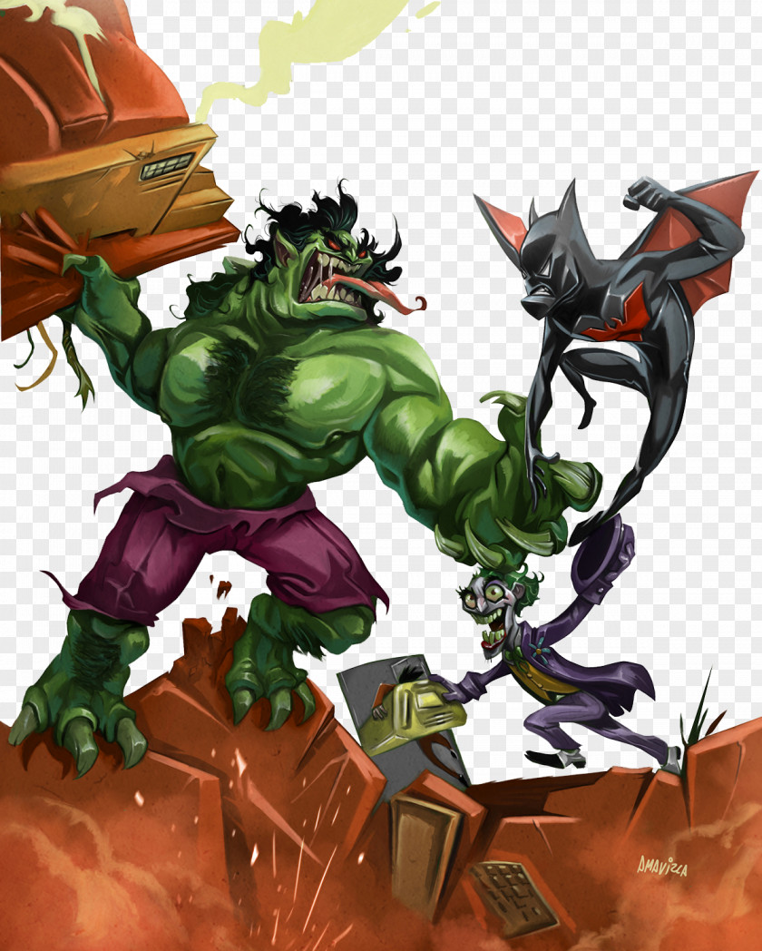 Manic Hulk Drawing PNG