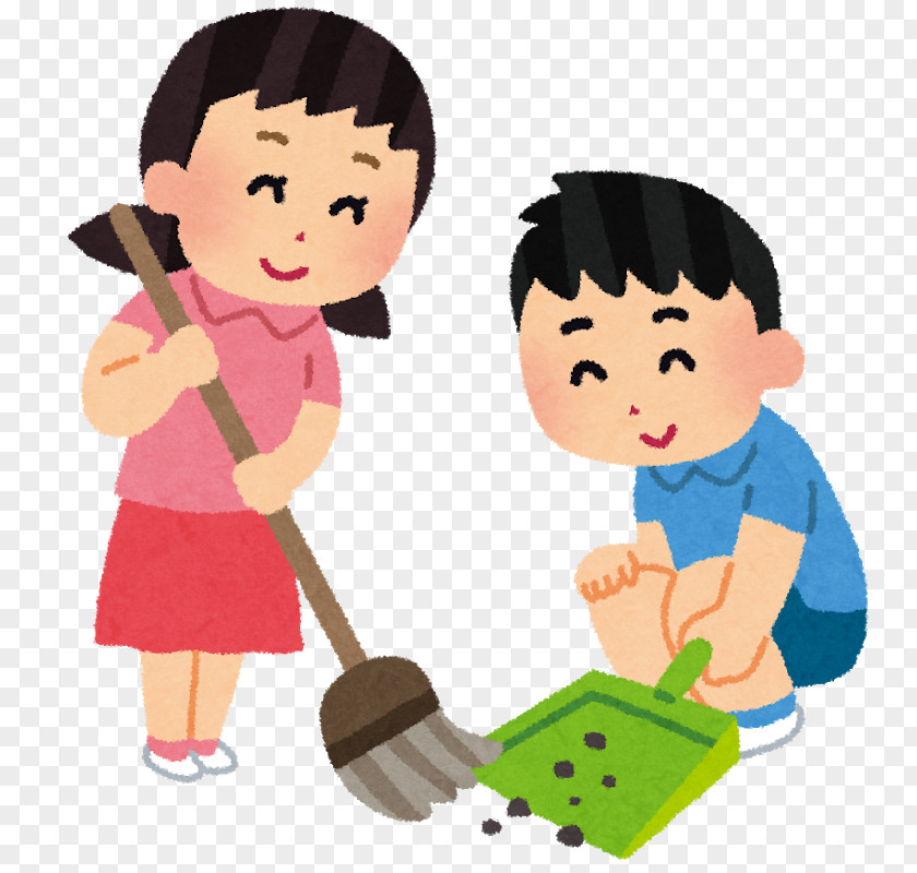 School 掃除 Elementary Child Class PNG